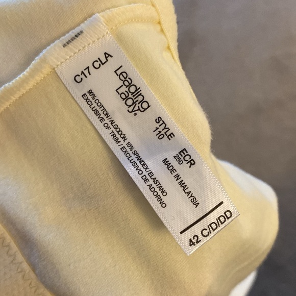 ***NWT*** LEADING LADY “MERYL” COTTON FRONT-CLOSURE COMFORT AND SLEEP BRA - Picture 7 of 9